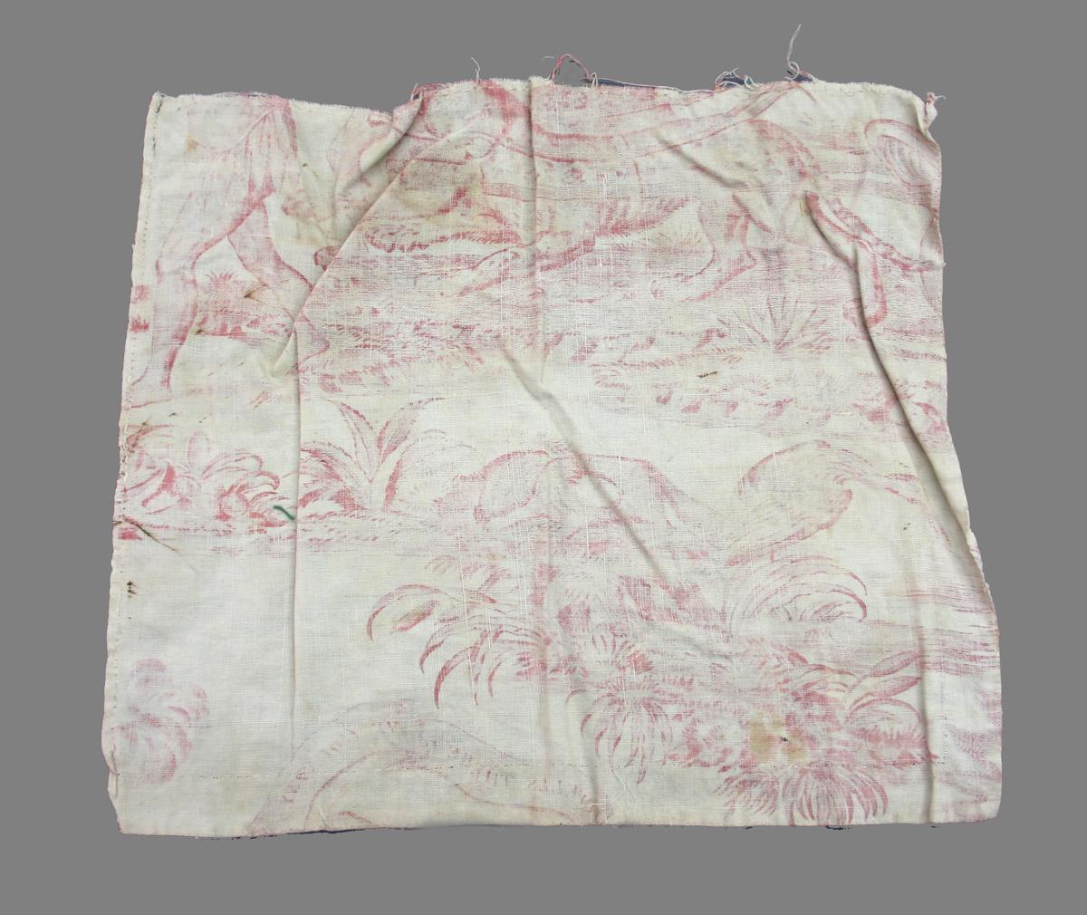 1969.8394.006 Textile, printed reverse