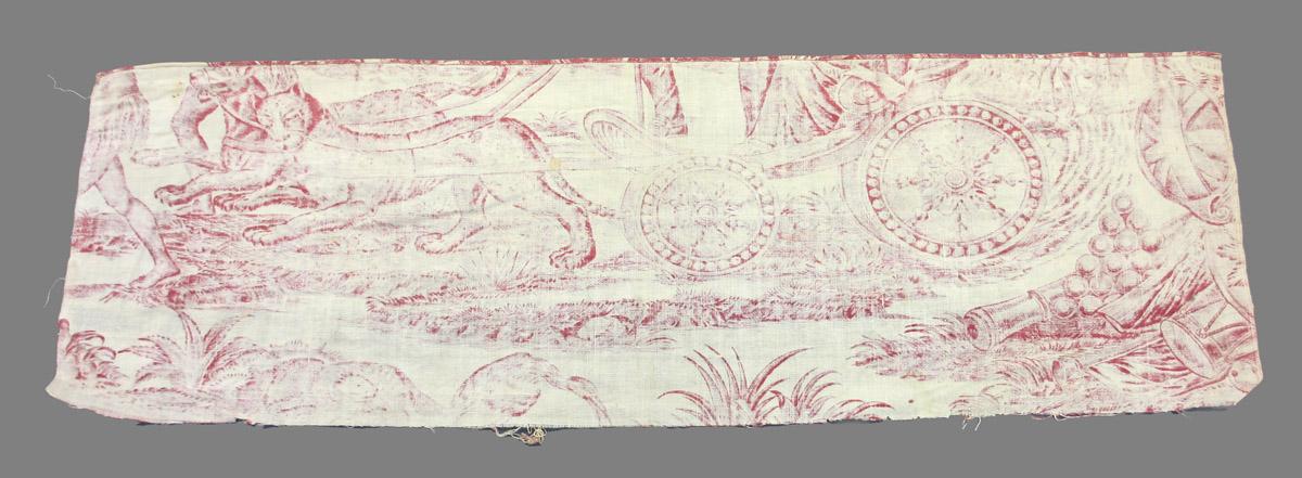 1969.8394.008 Textile, printed reverse