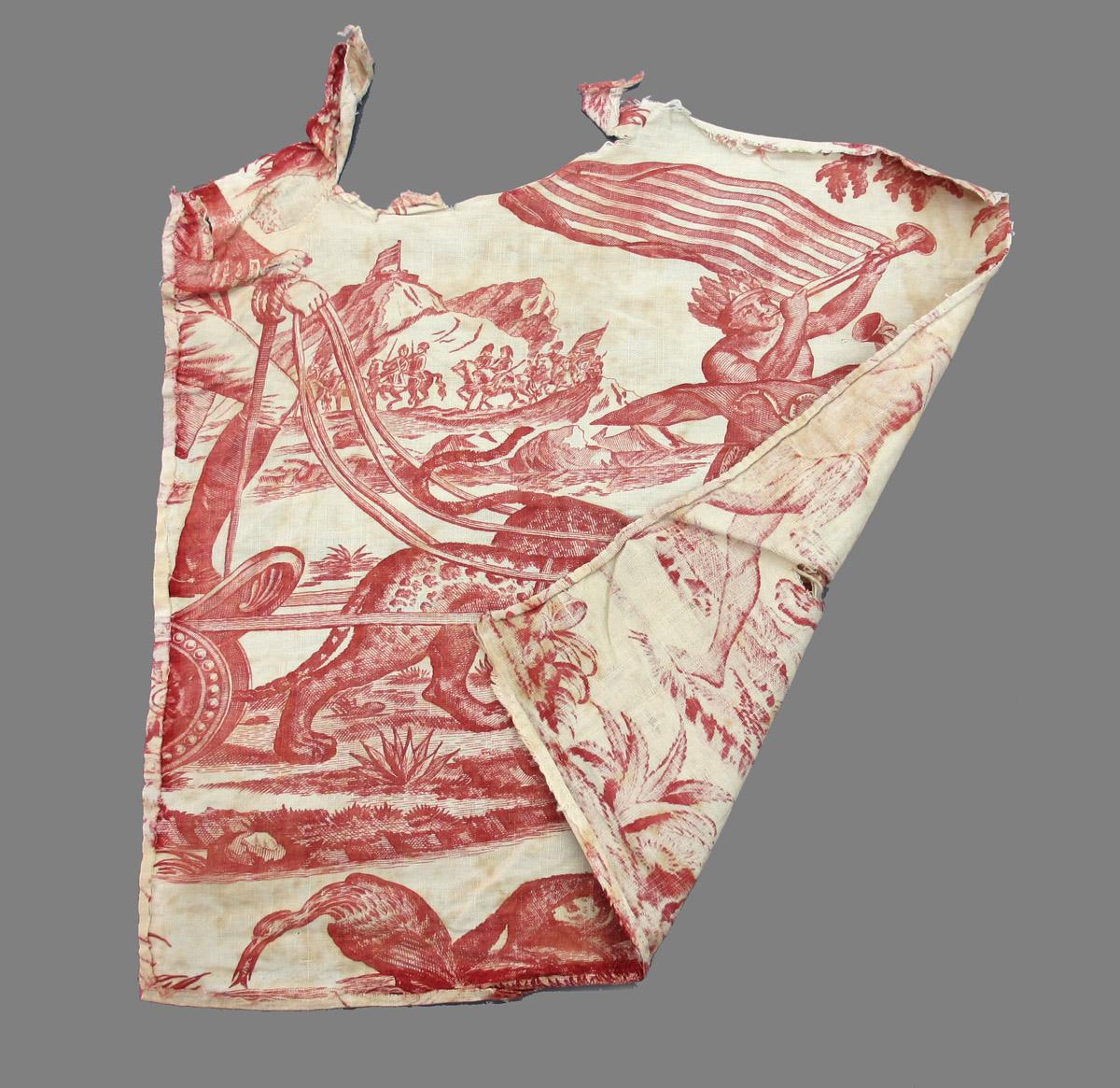 1969.8394.010 Textile, printed folded corner