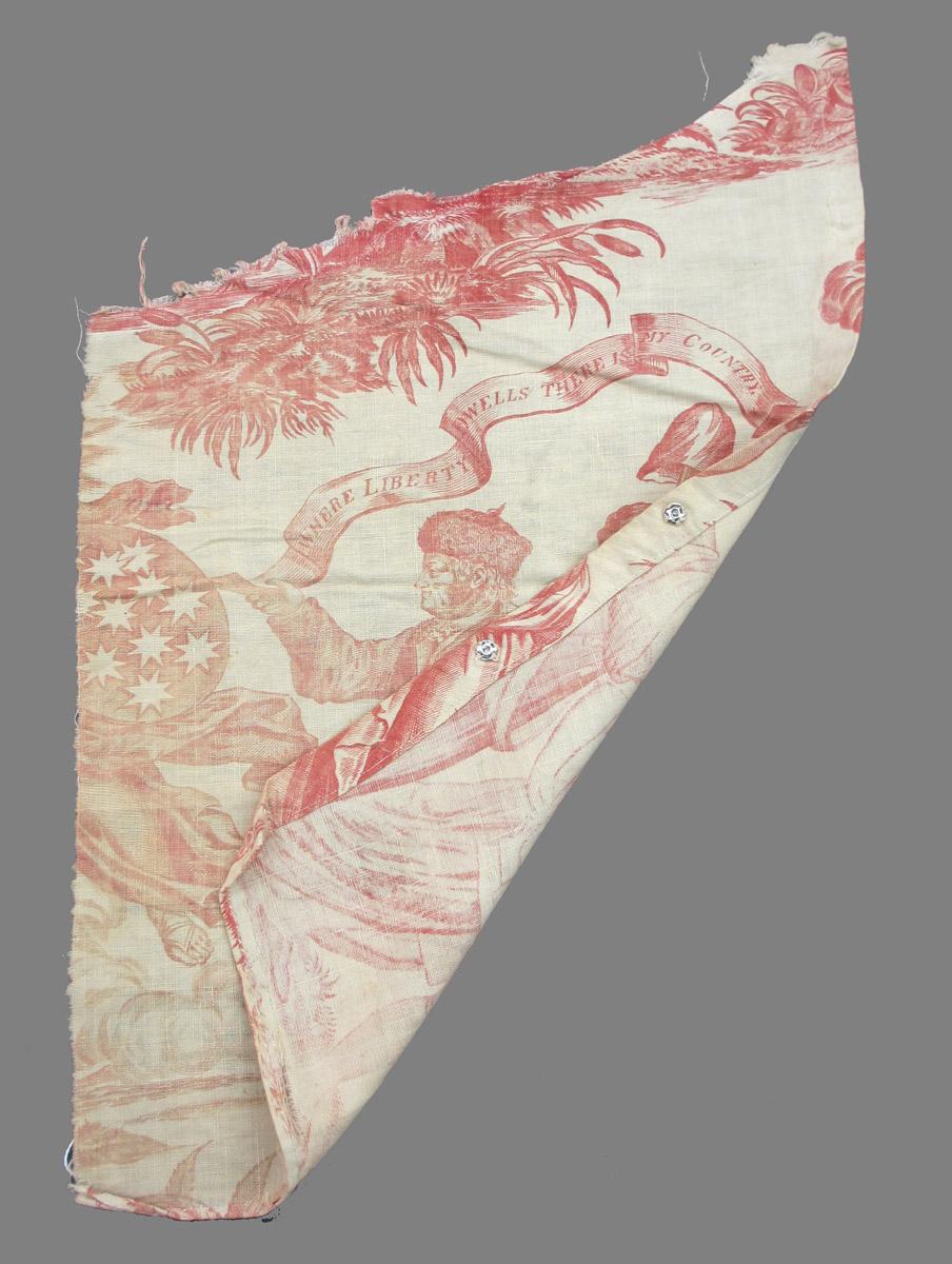 1969.8394.011 Textile, printed folded corner