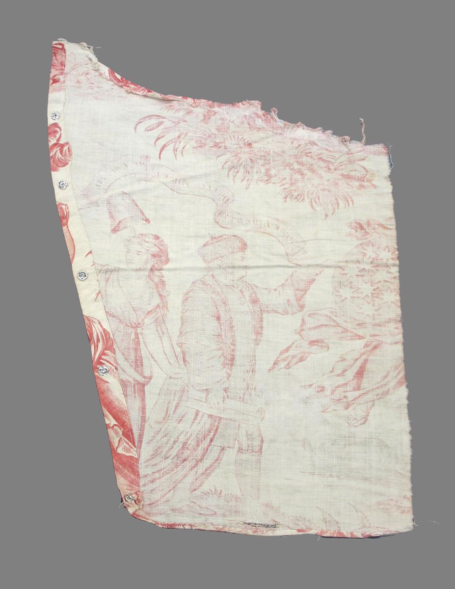 1969.8394.011 Textile, printed reverse