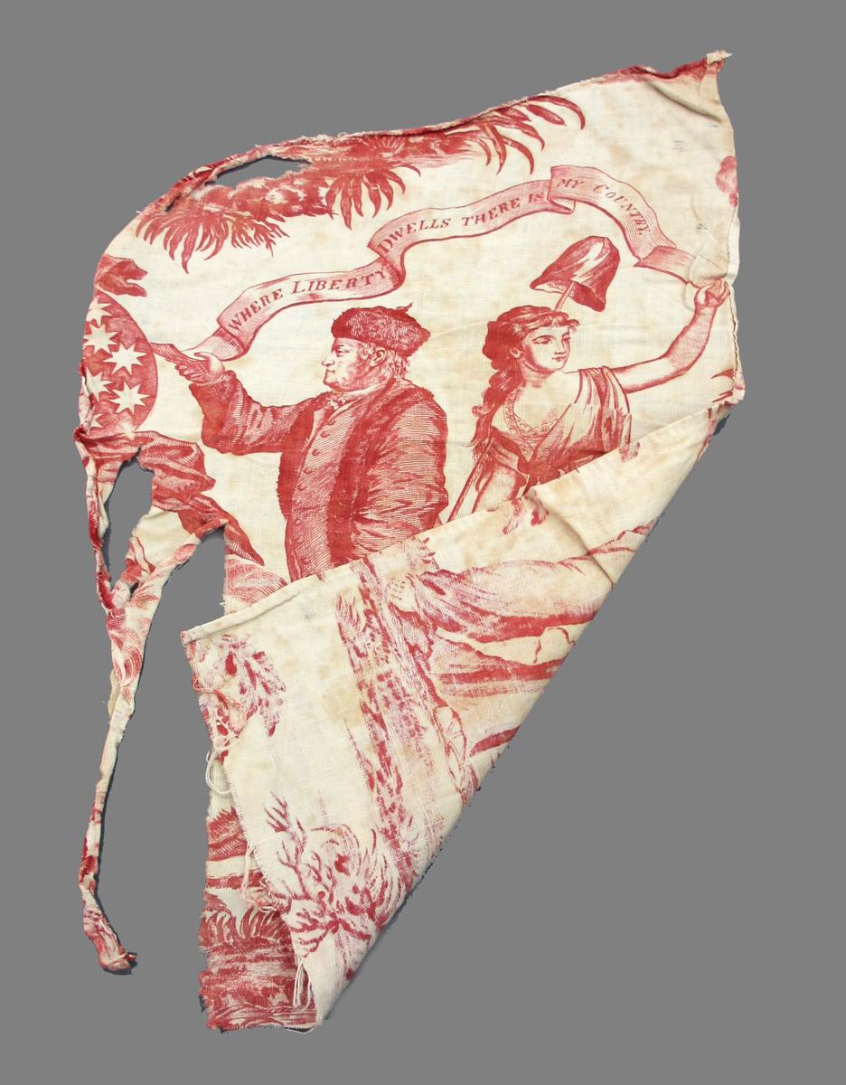1969.8394.012 Textile, printed folded corner