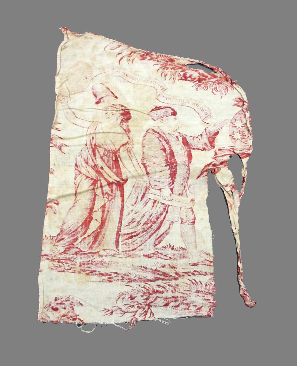 1969.8394.012 Textile, printed reverse