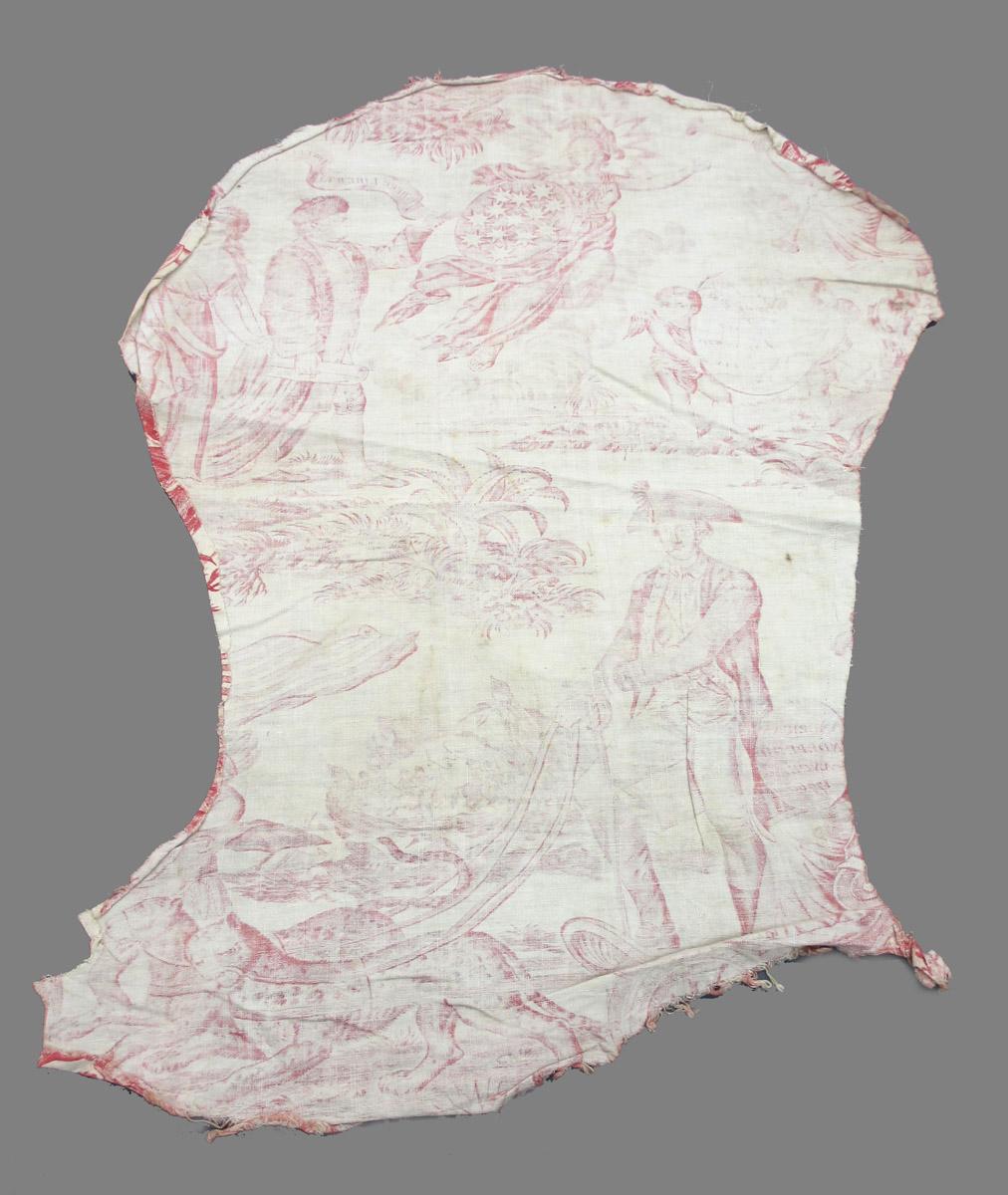 1969.8394.014 Textile, printed reverse