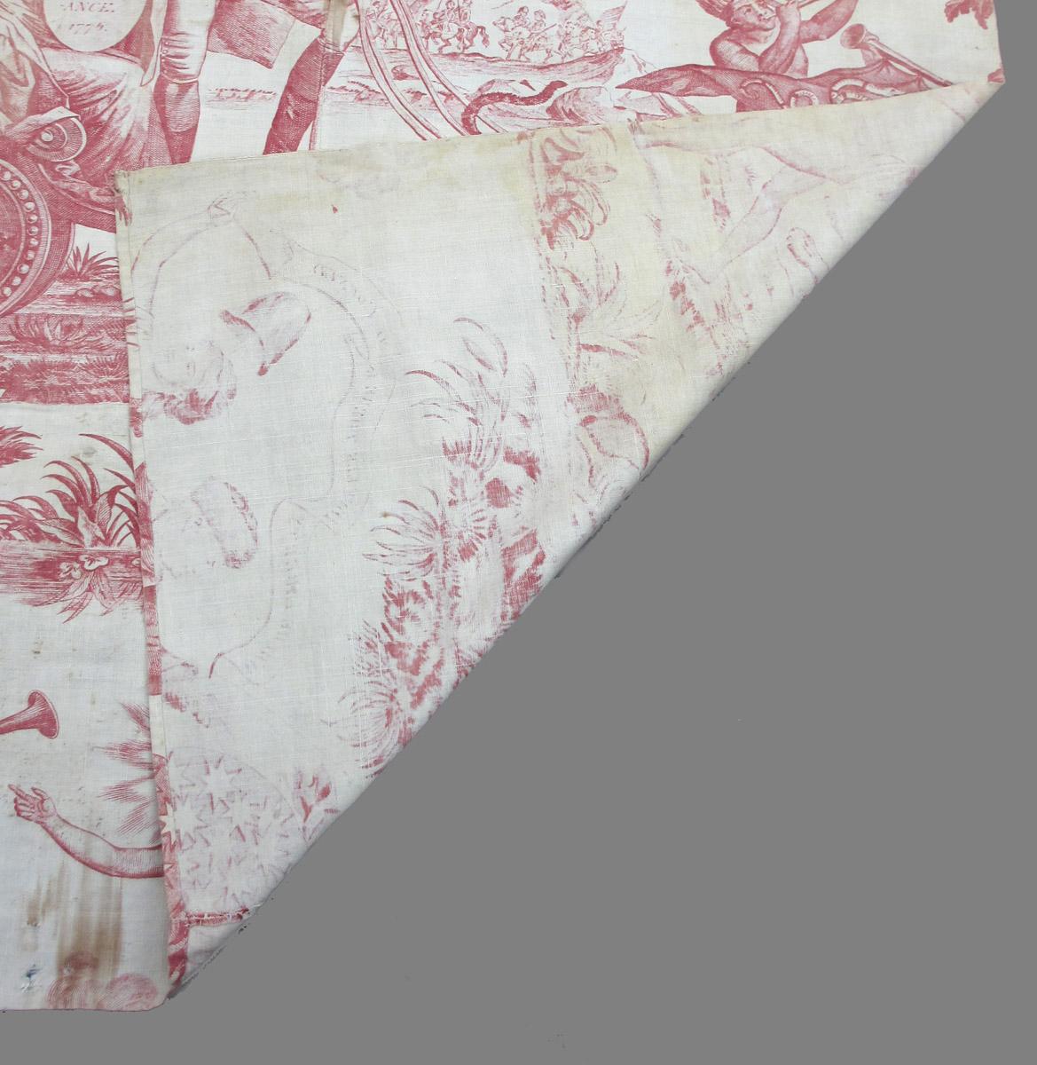 1958.0116.002 Textile, printed folded corner