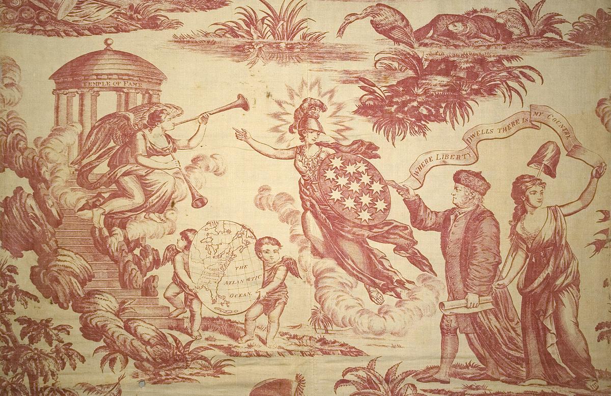 1958.0116.002 Textile Printed, Pattern Detail