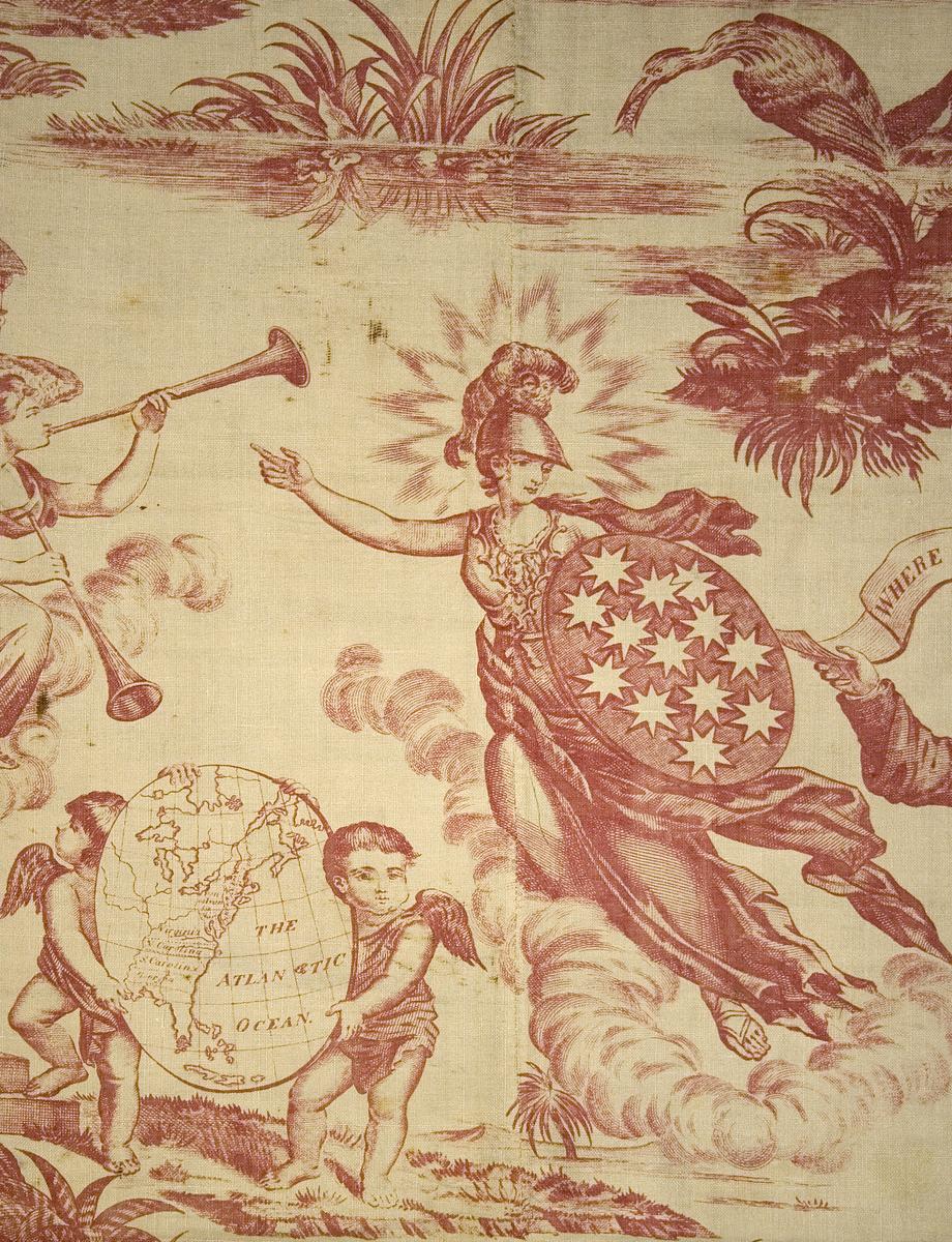 1958.0116.002 Textile Printed, Pattern Detail 3