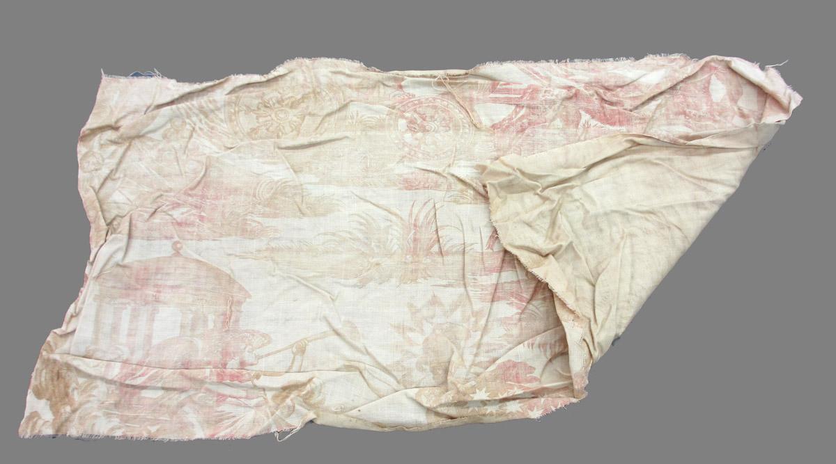 1969.8394.028 Textile, printed folded corner