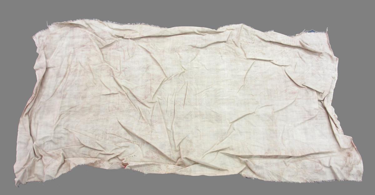 1969.8394.028 Textile, printed reverse