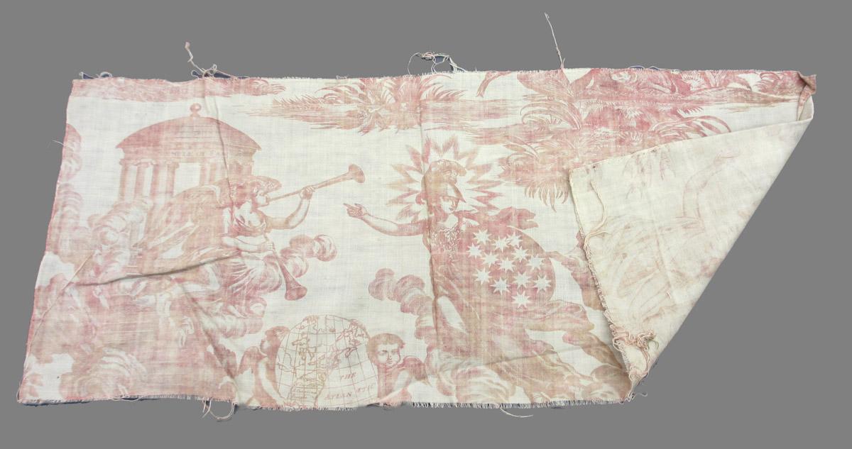 1969.8394.030 Textile, printed folded corner