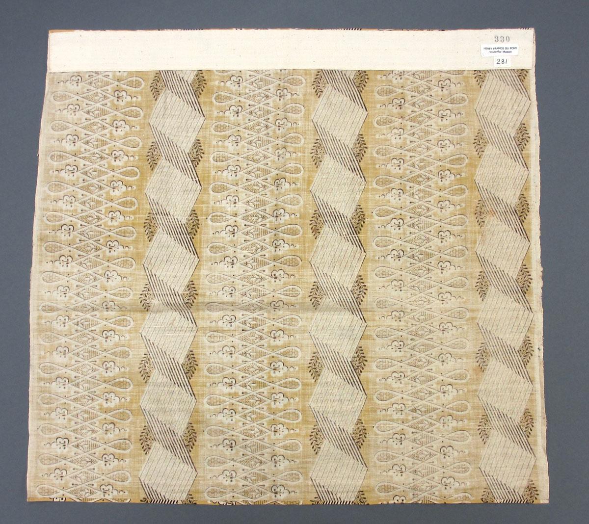 1959.0018.002 Textile, printed reverse