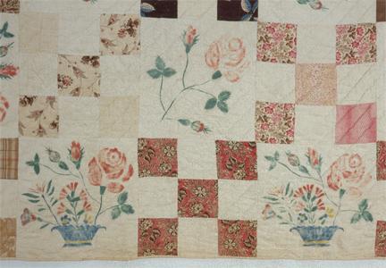 1959.0022.008 Quilt, stenciled (Detail 2)