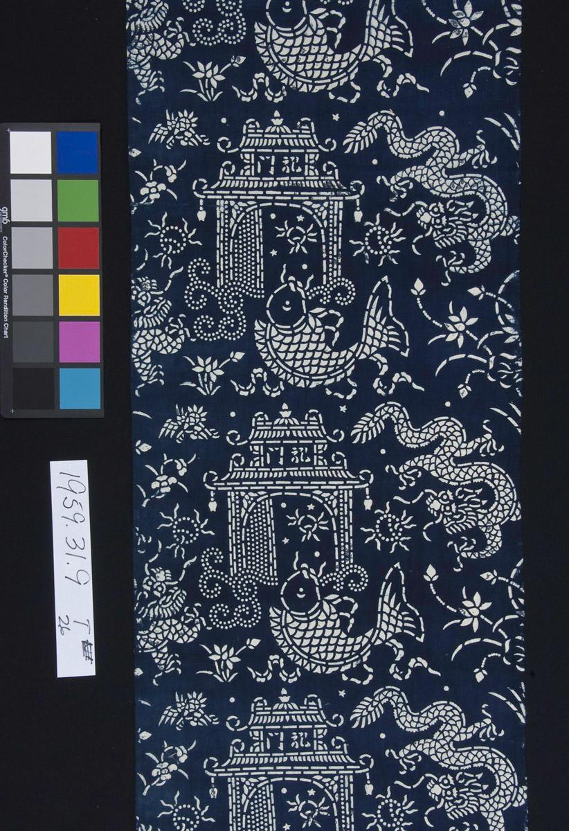 1959.0031.009 Textile, printed, detail 1