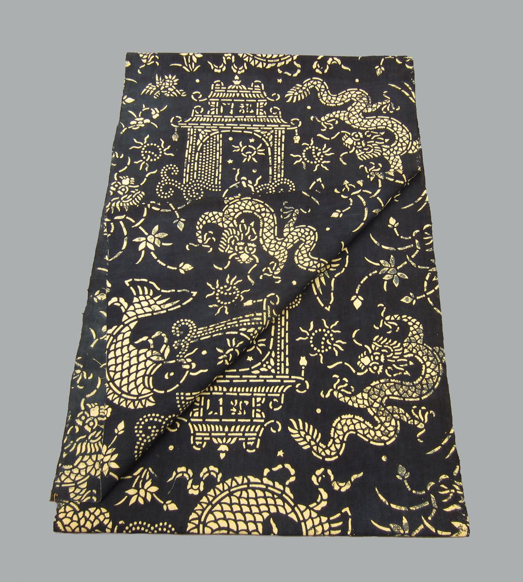 1959.0031.009 textile, printed partial folded corner