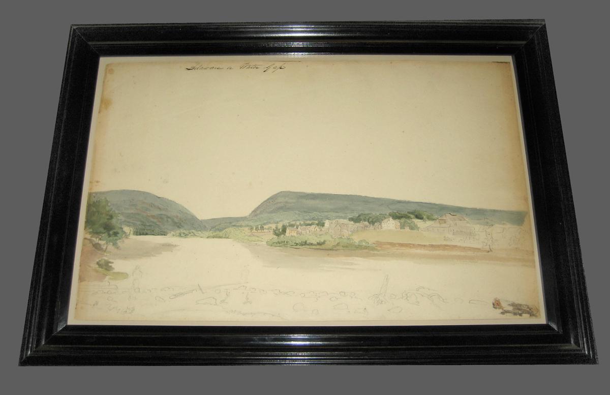 1959.0040.006 Drawing, watercolor in frame
