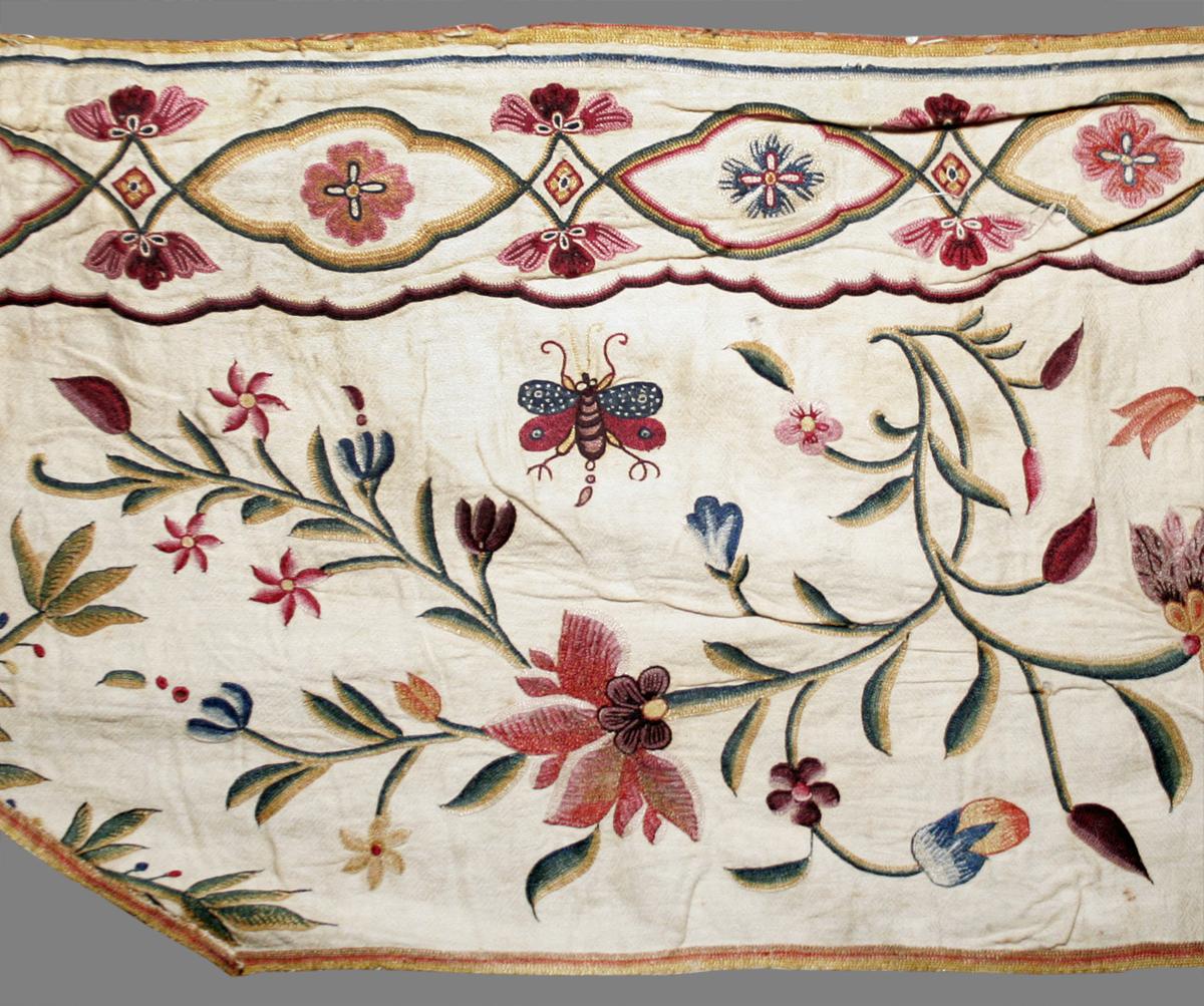 1967.1105.001 D Textile, Embroidered, Bug Detail