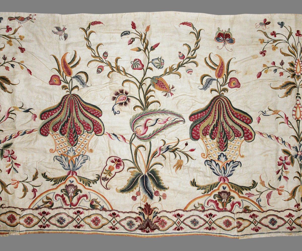 1967.1105.001 E Textile, Embroidered, Detail