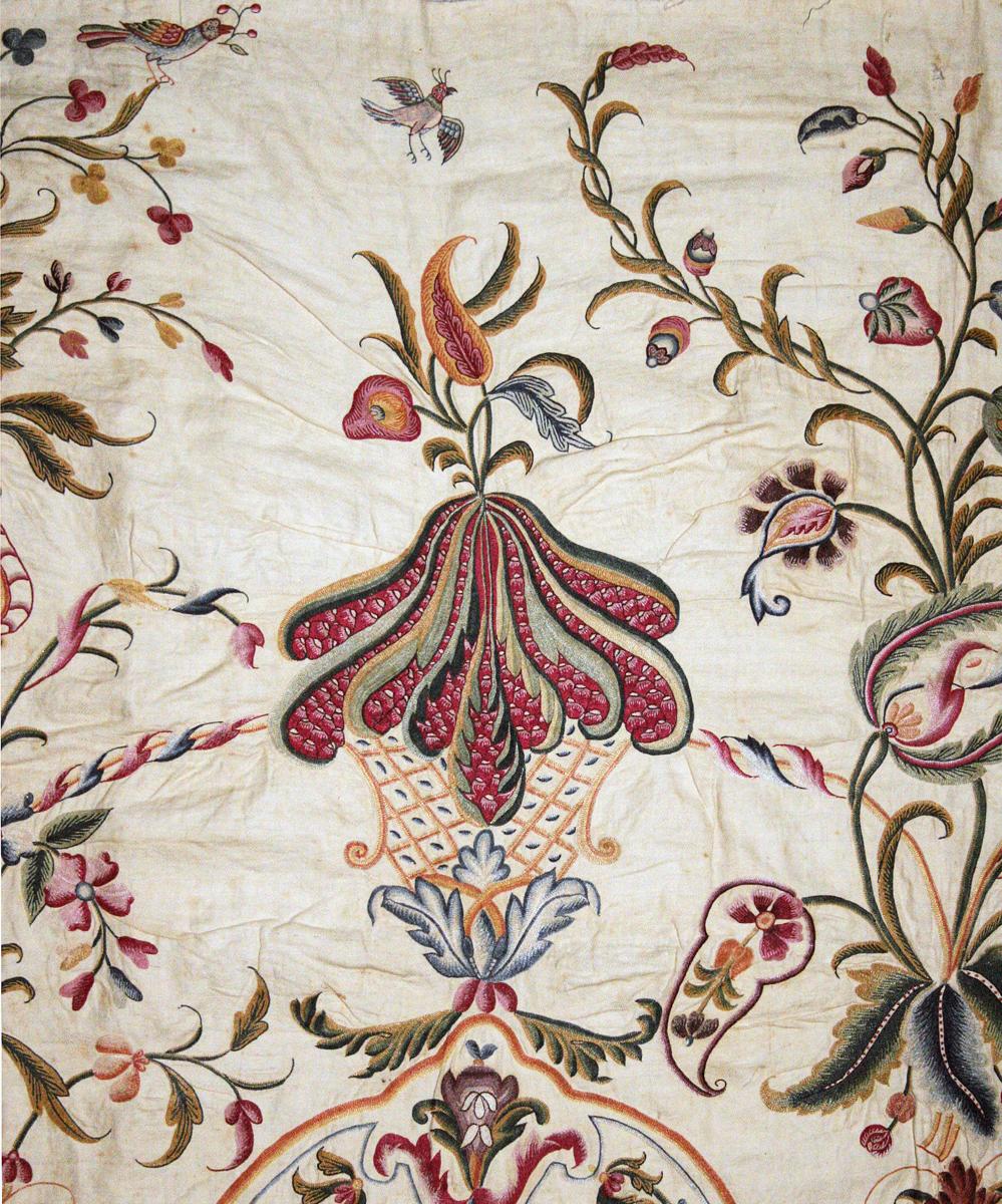 1967.1105.001 E Textile, Embroidered, Detail 2