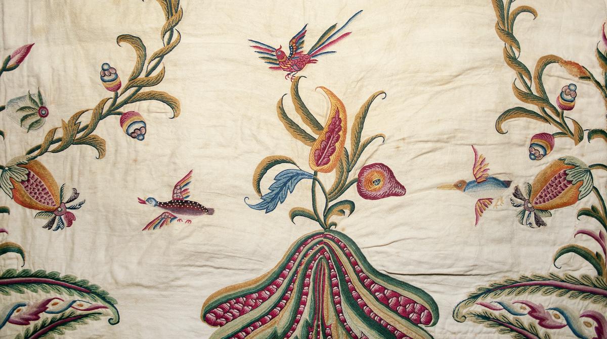 1967.1105.001 F Textile, Embroidered, Detail 3