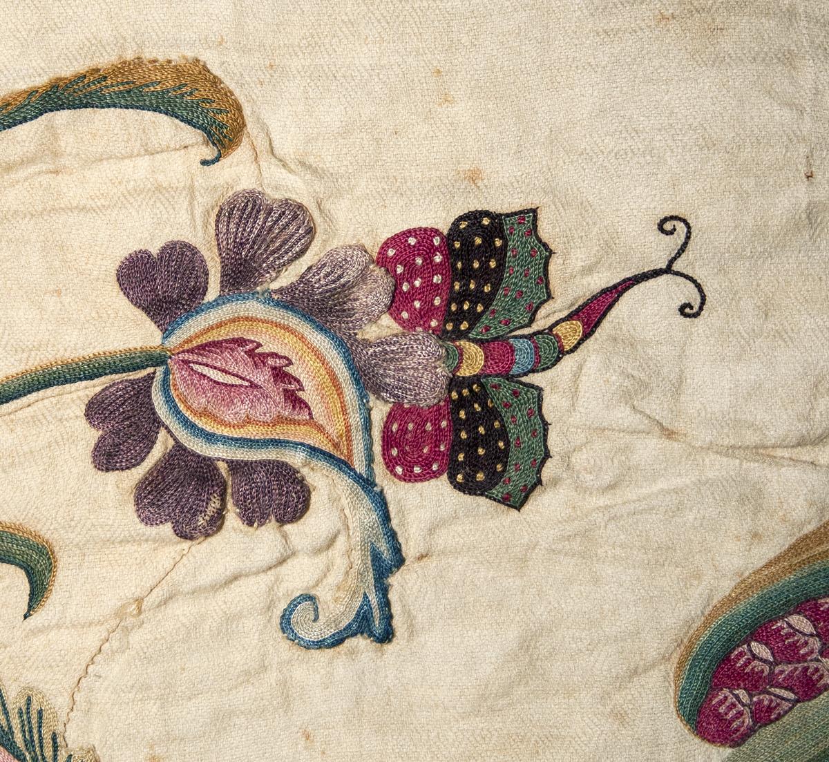 1967.1105.001 F Textile, Embroidered, Bug Detail 2