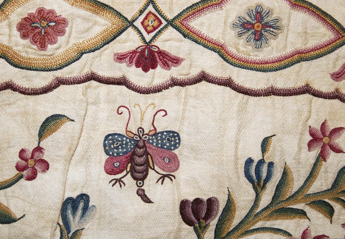1967.1105.001 K Textile, Embroidered, Bug Detail