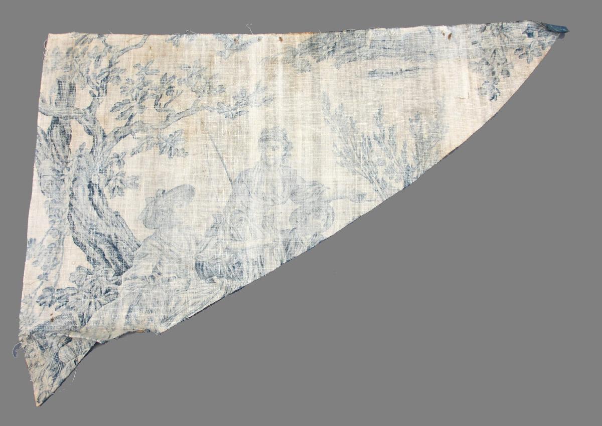 1969.8464.009 Textile, printed reverse
