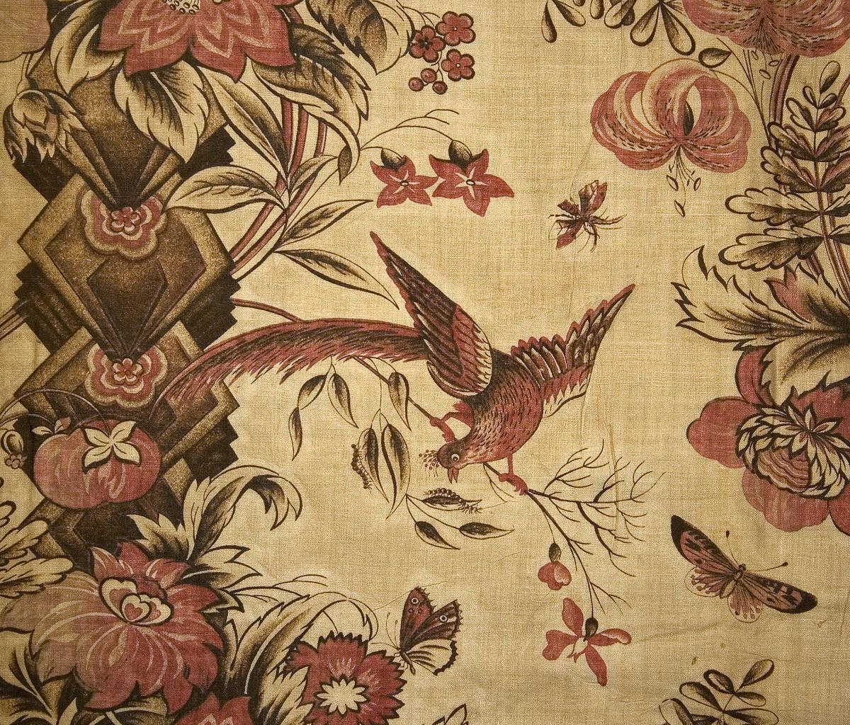 1969.8474 Window Hanging, Side Curtain, Pattern Detail