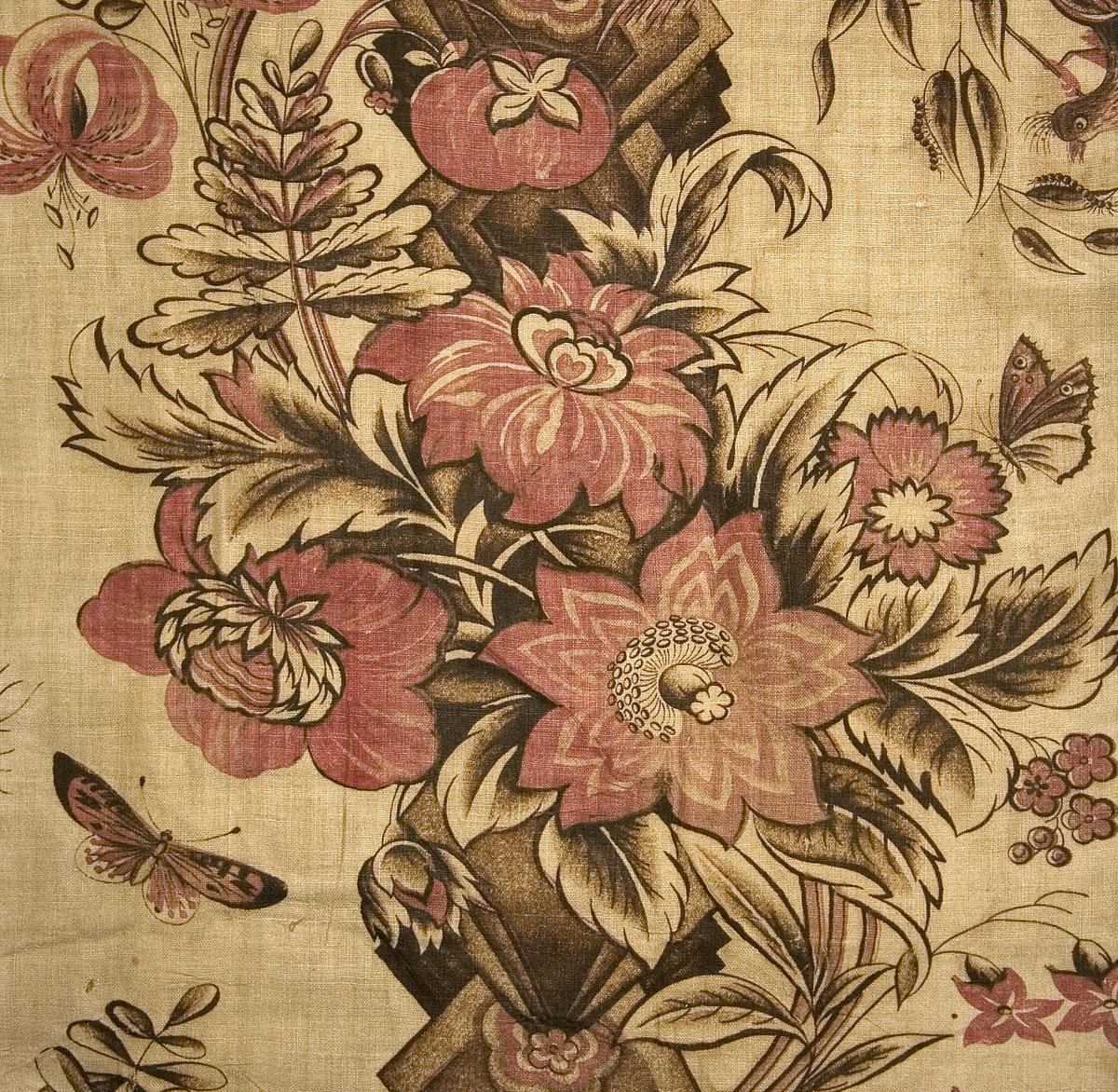 1969.8474 Window Hanging, Side Curtain, Pattern Detail 2