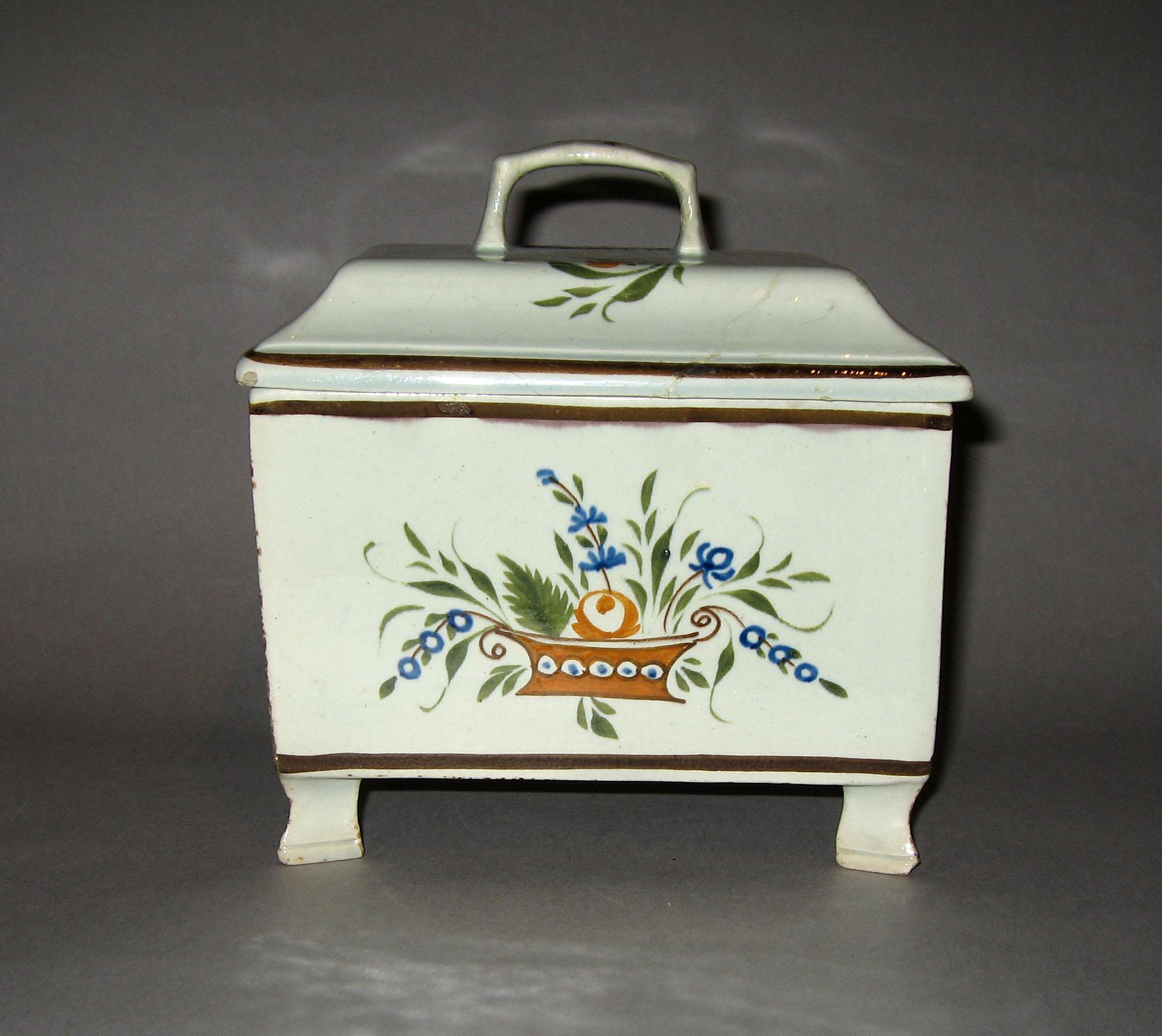 1959.0056 A, B Pearlware tea canister