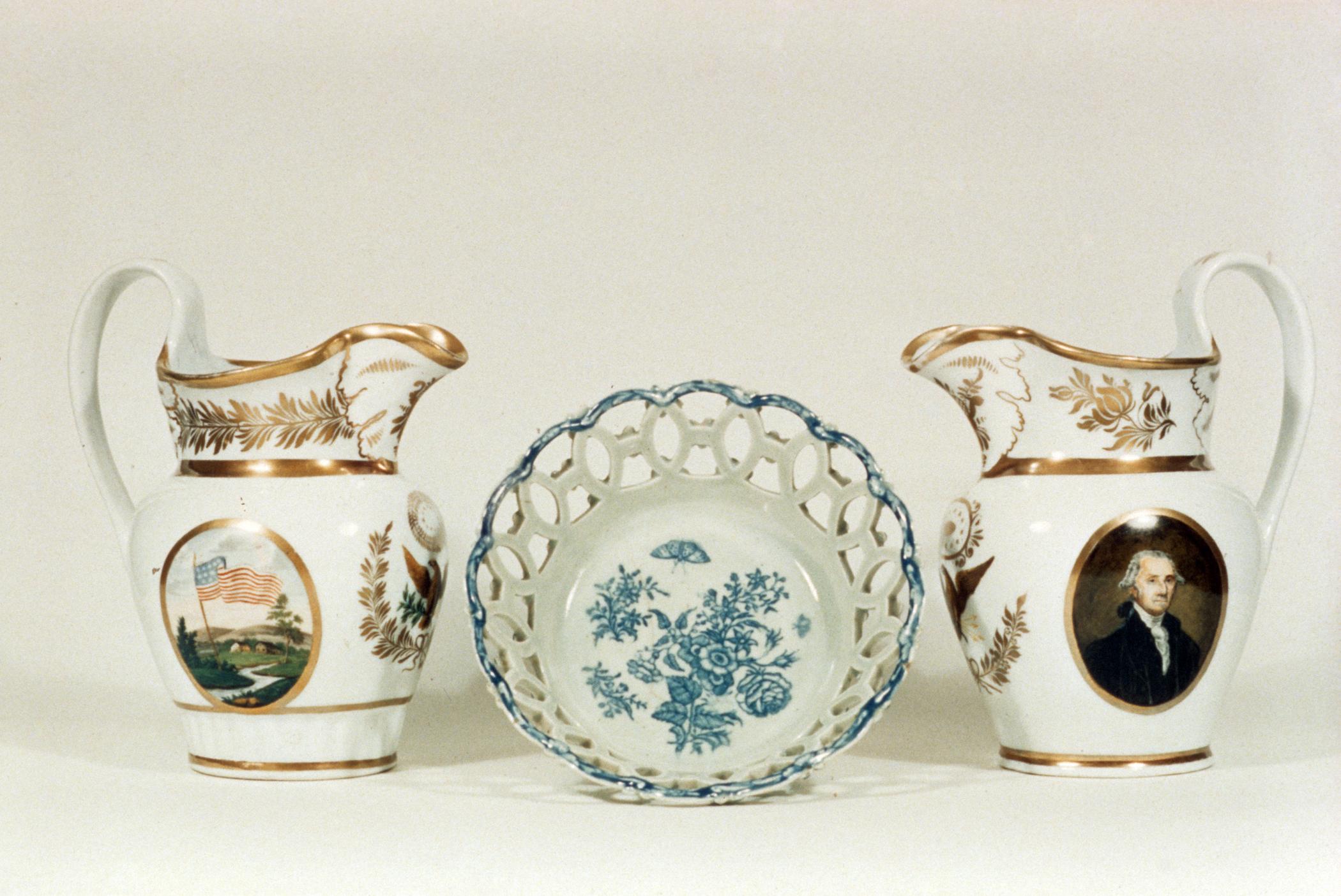 1956.0067.001; 1956.0067.002; 1959.0057 Two jugs and a basket