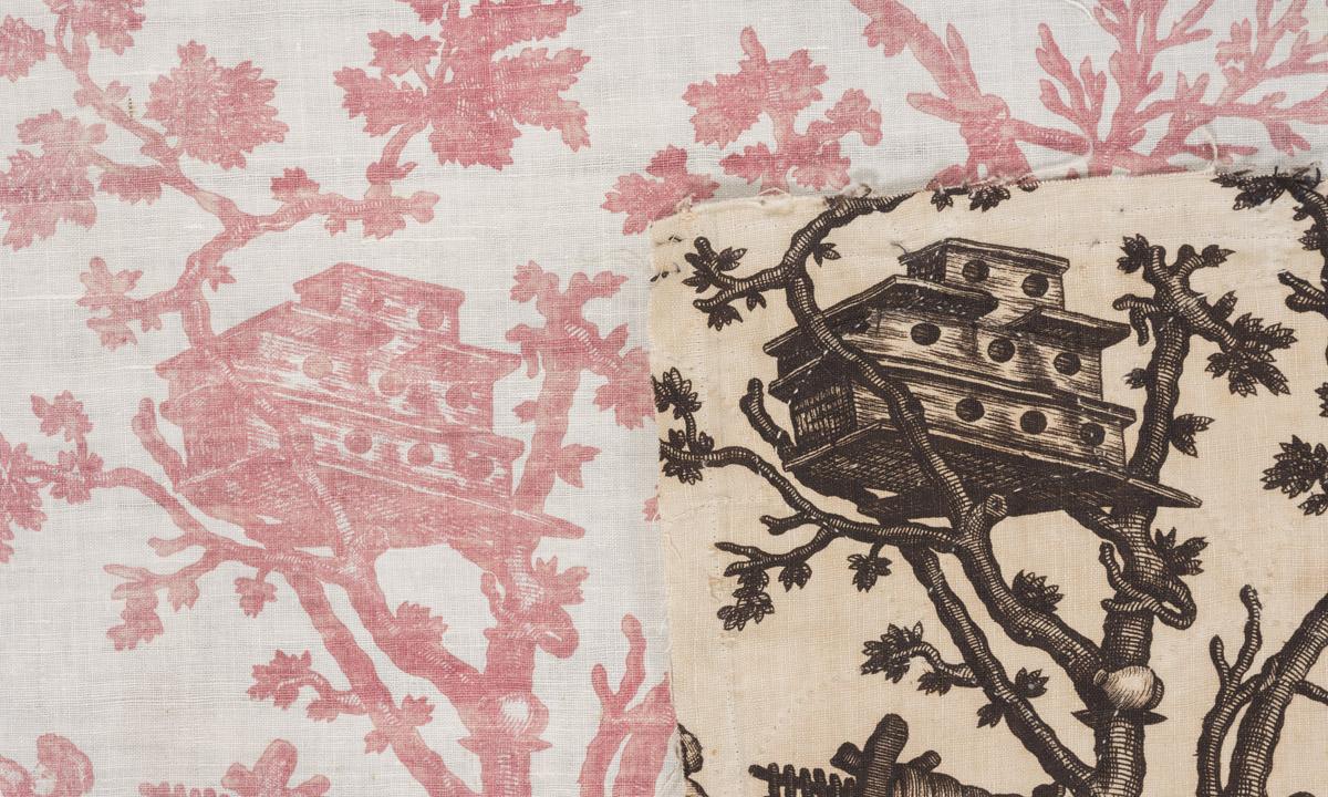 1959.0062.001 Textile, printed and 1969.8111.014 Textile, printed