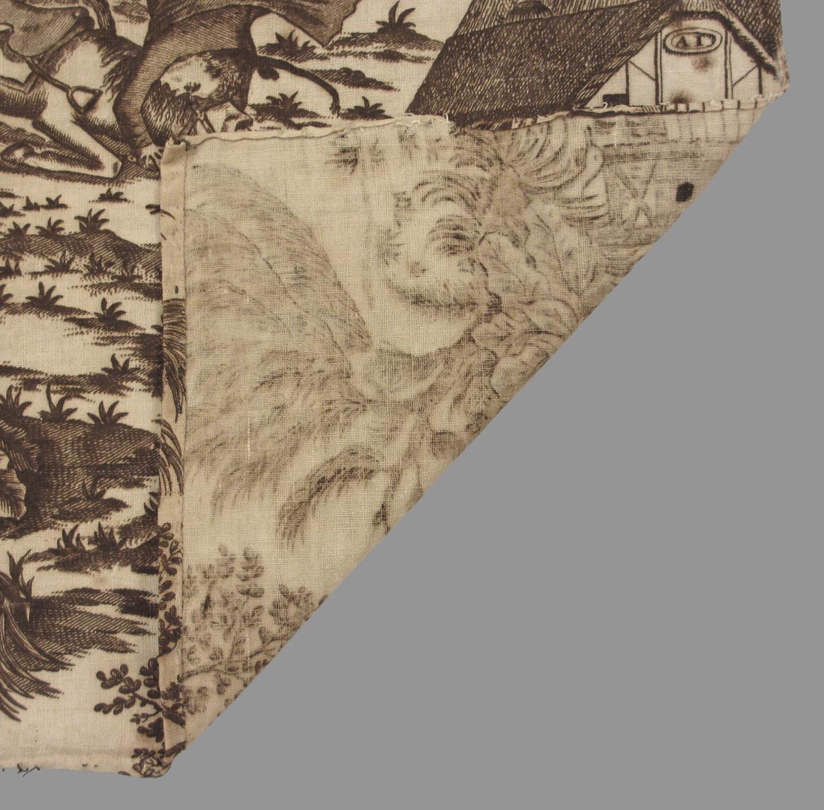 1959.0062.003 textile, printed folded corner