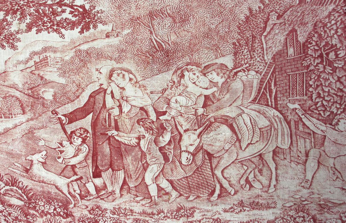 1959.0062.004 D textile, printed detail 2