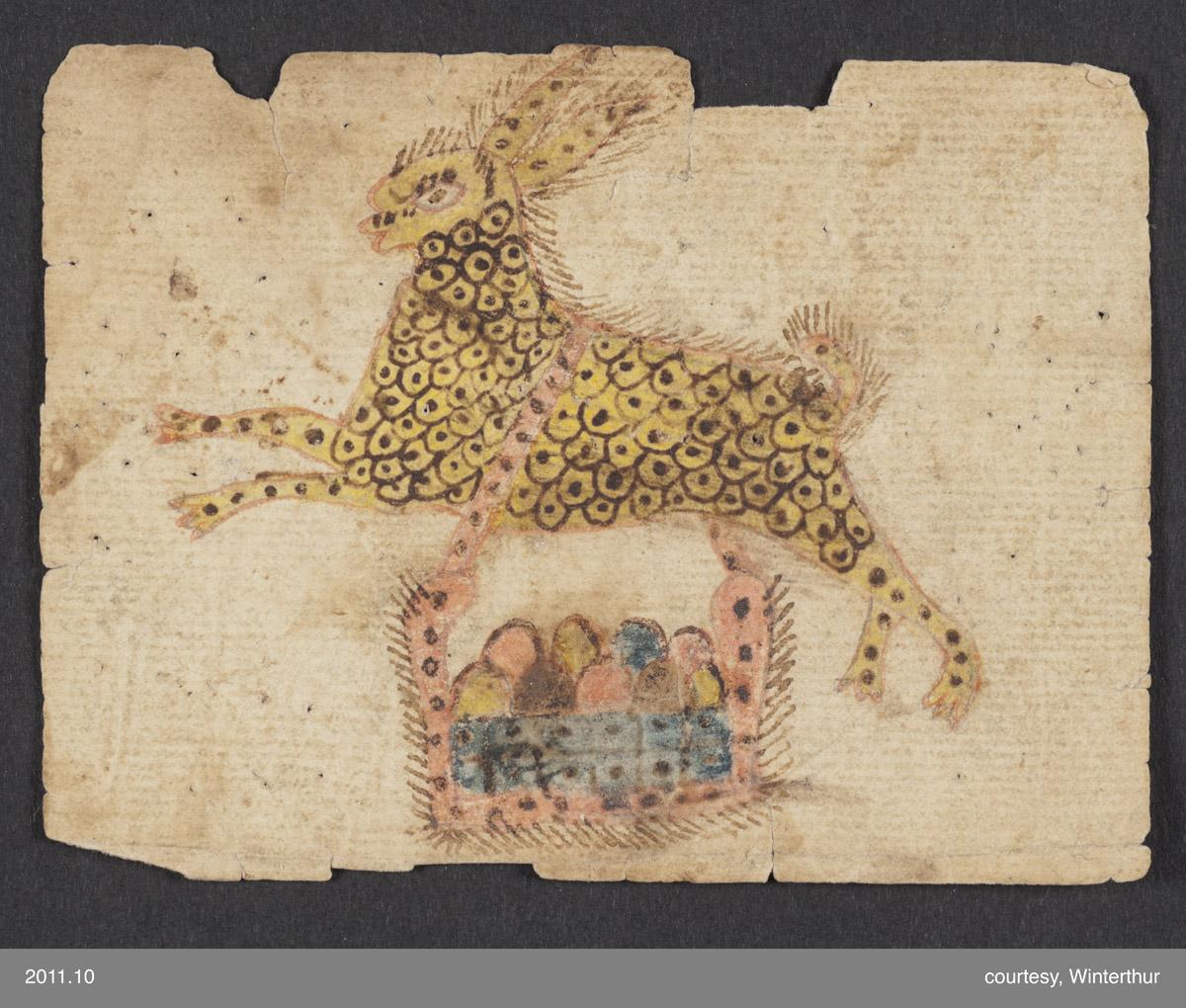 2011.0010 Drawing, before conservation treatment