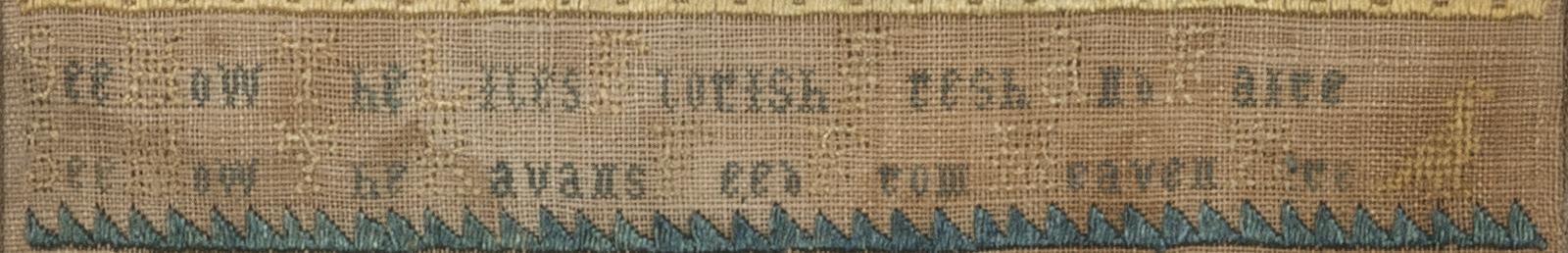 2011.0013 A Sampler, Detail 5