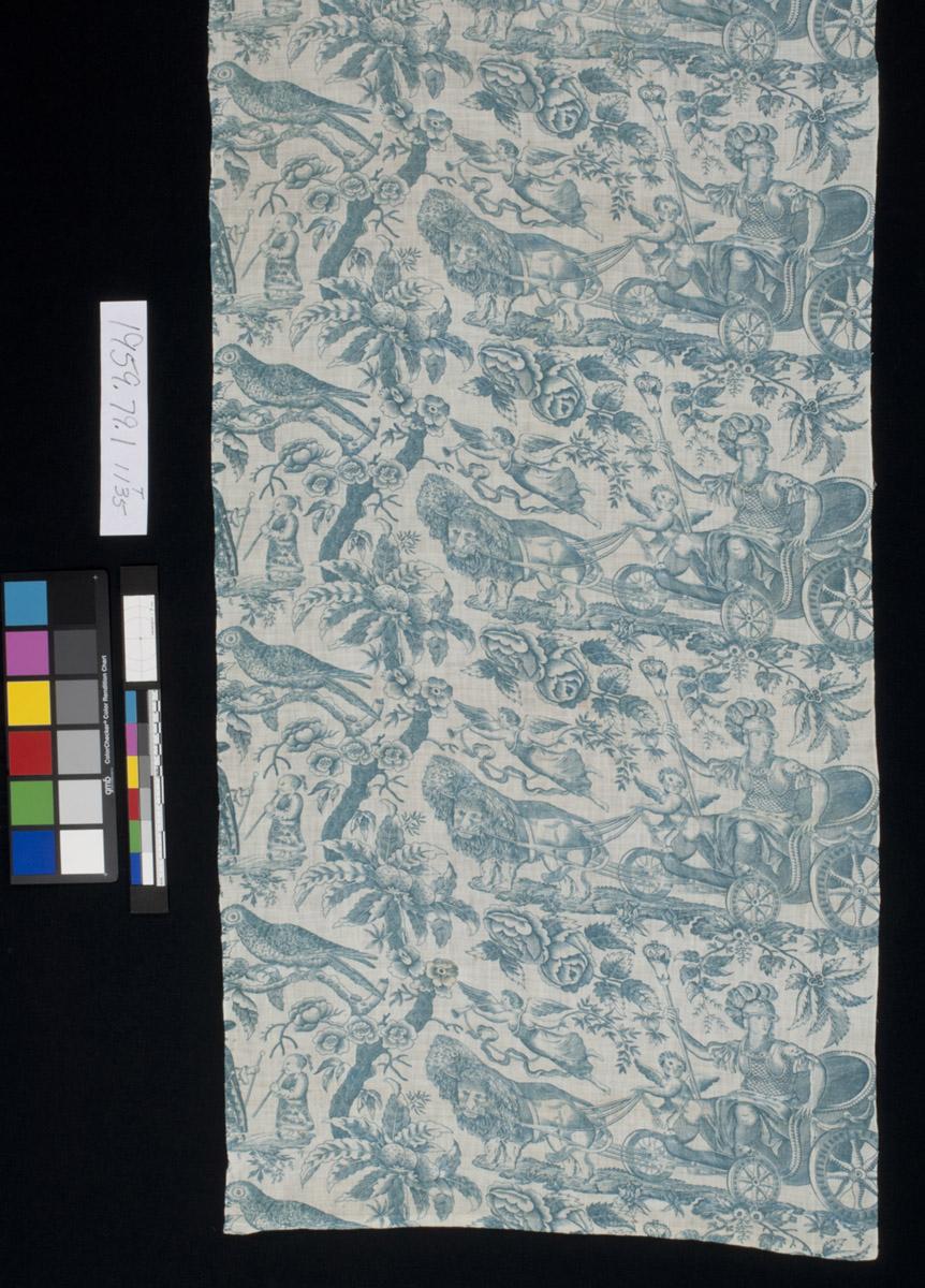 1959.0079.001 A Textile, printed, detail 1