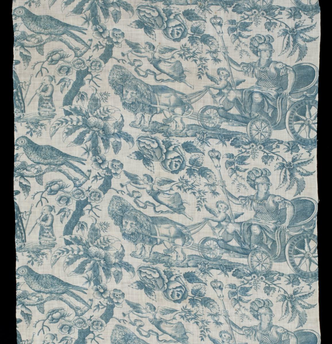 1959.0079.001 A Textile, printed, detail 2