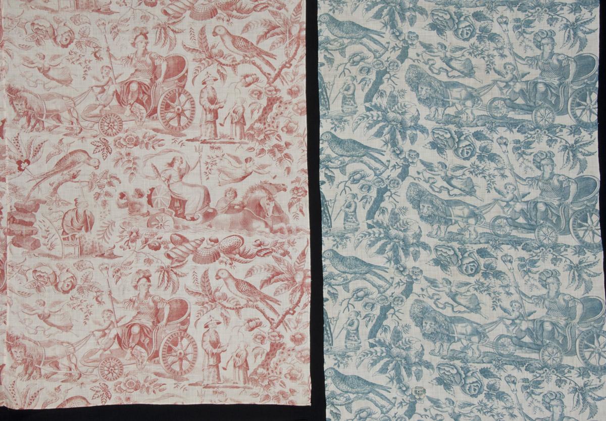 1958.0077.005 Textile, printed, 1959.0079.001 Textile, printed, detail 4