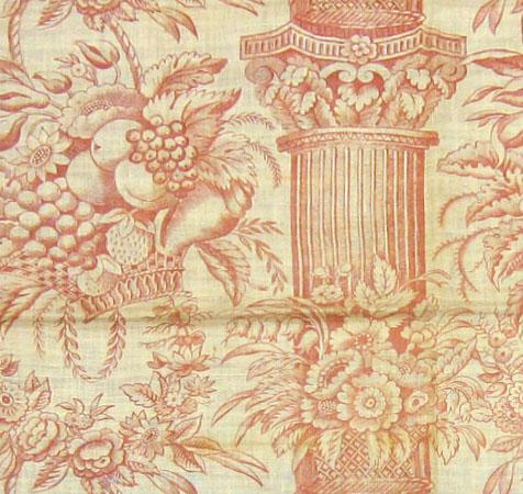 T1065 textile, printed partial design repeat