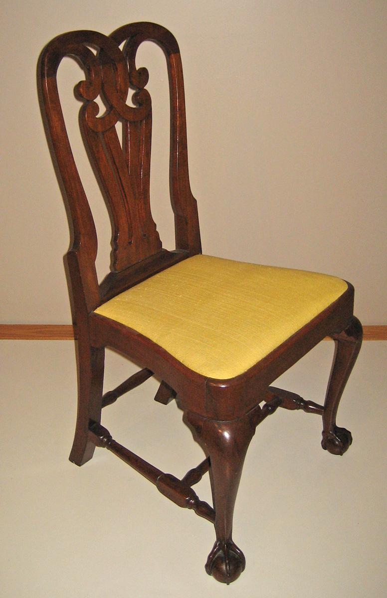 1959.0083.001 Chair, side chair with 1969.4337 Slip seat view 1