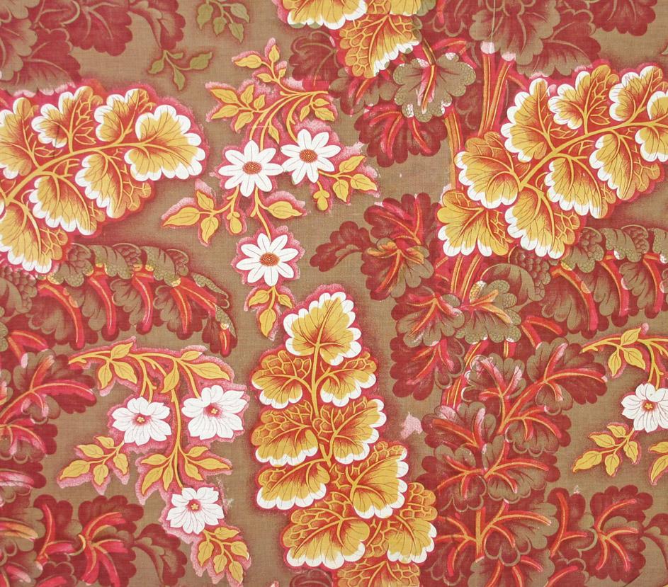 T2235 Textile, printed, partial design repeat