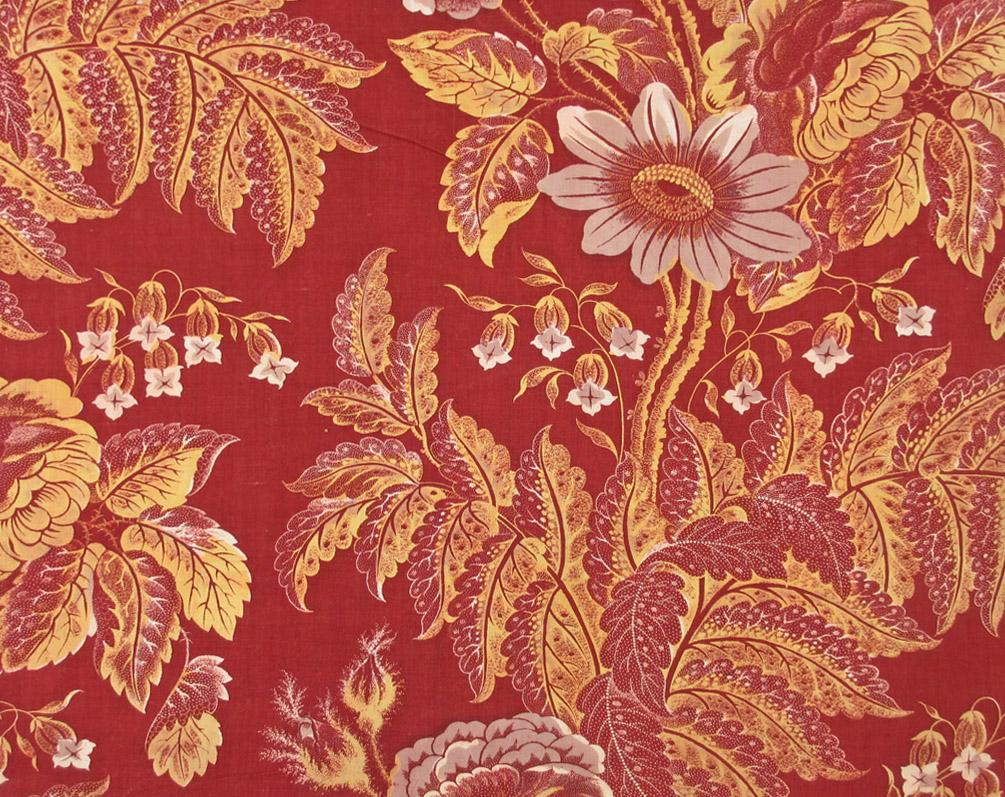 T1251 Textile, printed, partial design repeat