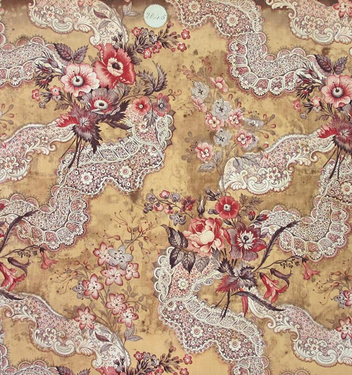 T1255 textile, printed design repeat