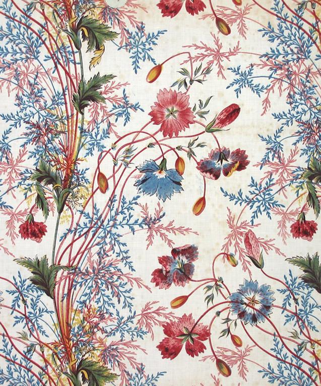 T1256 textile, printed design repeat