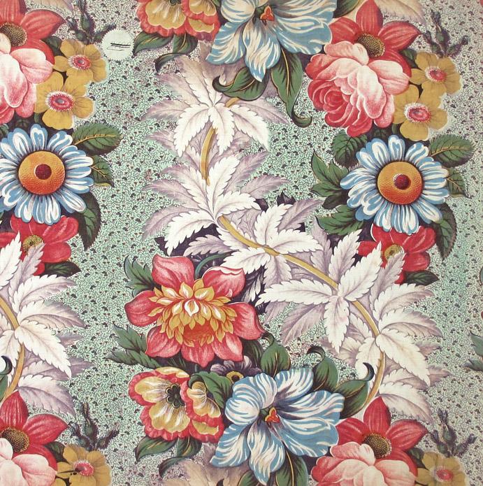 T1257 textile, printed design repeat