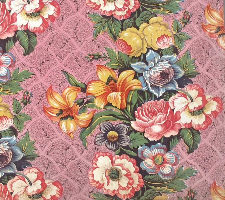 T1258 textile, printed design repeat