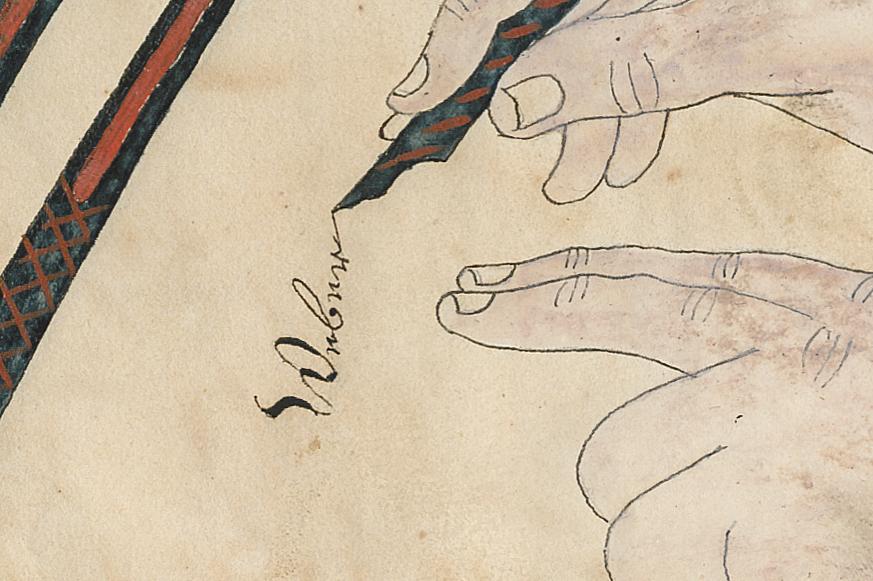 2011.0028.022 Fraktur, detail 1