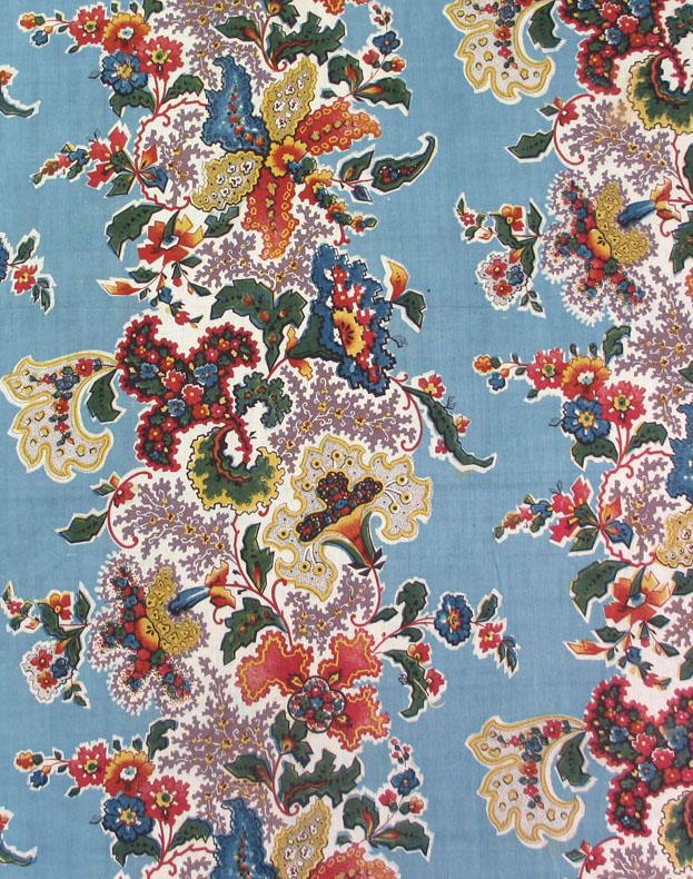 T1265 textile, printed design repeat