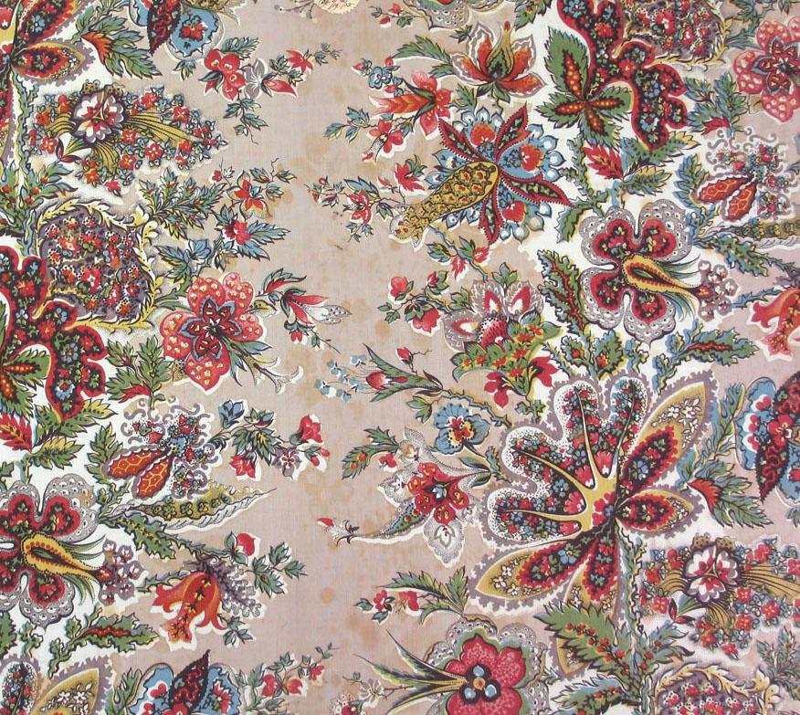 T1266 textile, printed design repeat