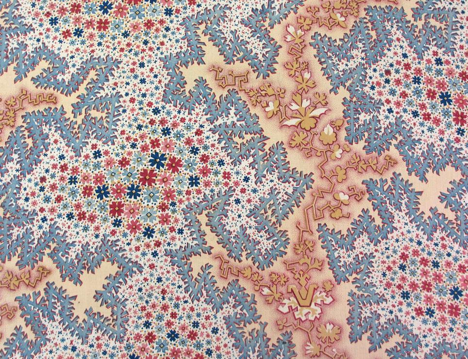T1268 textile, printed design repeat